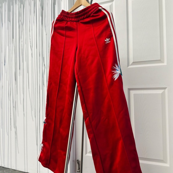Adidas X Thebe Magugu Embroidered Detail Wide Leg Track Pants Size XS - Picture 10 of 13